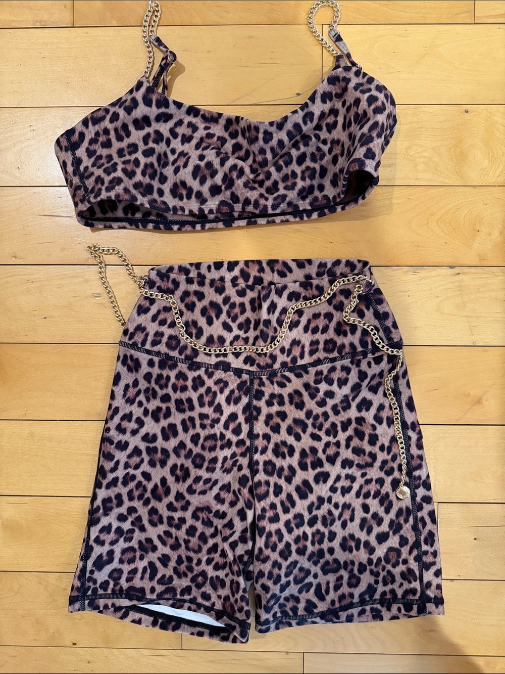 WeWoreWhat Leopard Set (Large Top, Small Bottom)